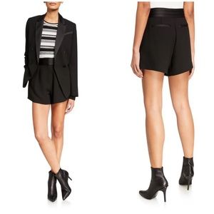 FRAME TUX SHORTS SATIN TRIM BLACK WITH POCKETS